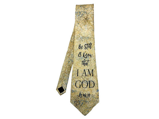 Be Still & Know I Am God Polyester Tie | 2FruitBearers