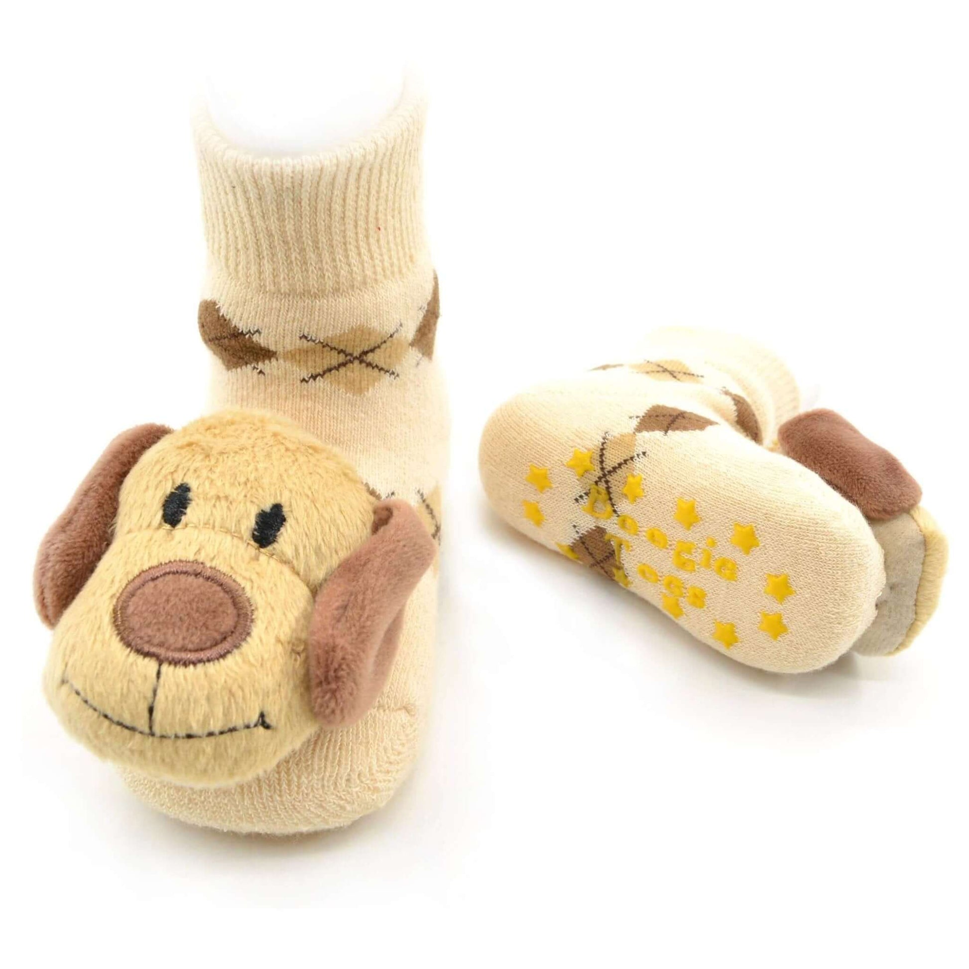 Brown Dog Boogie Toes Rattle Socks | 2FruitBearers