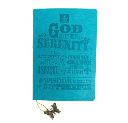 Dangle Journal : Leather Wrapped Teal Serenity Prayer | 2FruitBearers