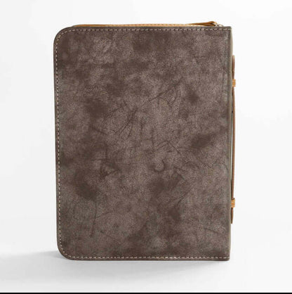 Divine Details Bible Cover - Brown & Gold 'The Plans' Design for Elegant Protection