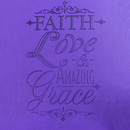 Faux Leather Purple Faith Love & Grace Journal | 2FruitBearers