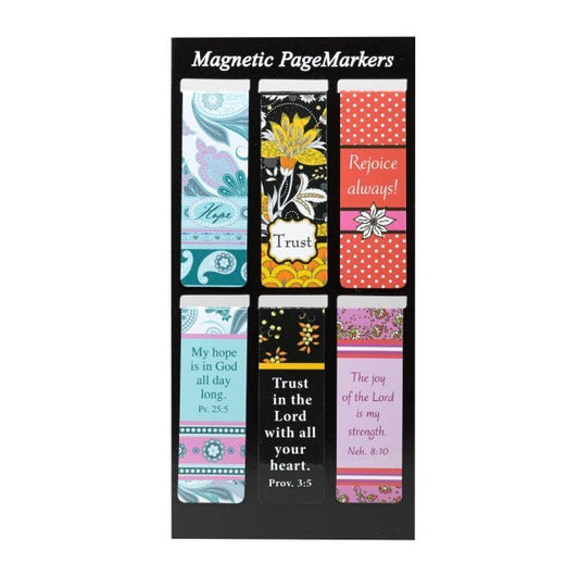 Hope, Trust, Rejoice Magnetic Bookmark Set - Inspirational & Stylish