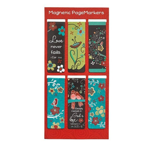 Love Never Fails Magnetic Bookmarks Set - Elegant & Practical Bookmarks