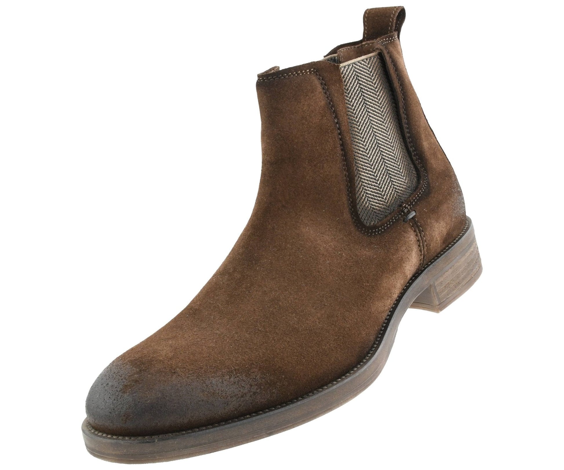 Men's Asher Genuine Suede Leather Brown Boots | 2FruitBearers