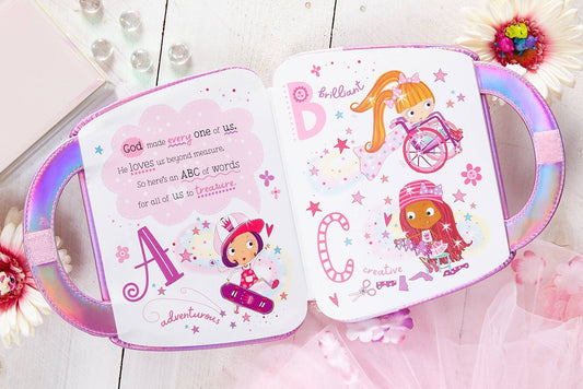 My Pretty Pink ABC of God Loves Me Book For Toddlers | 2FruitBearers