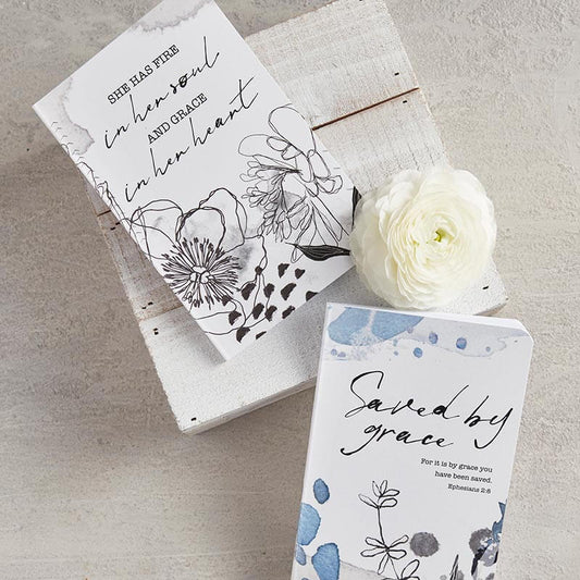 Notepad Set - Saved By Grace | Elegant & Inspirational Stationery