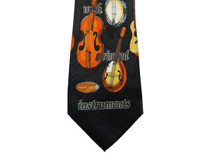 Praise Him With Stringed Instruments Polyester Tie | 2FruitBearers