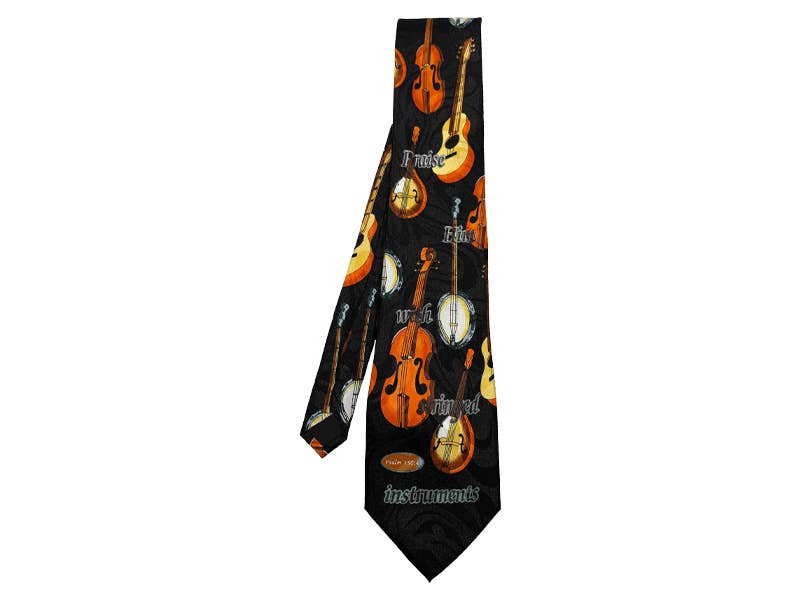 Praise Him With Stringed Instruments Polyester Tie | 2FruitBearers