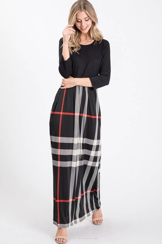 Renee' Plaid Maxi Dress | 2FruitBearers