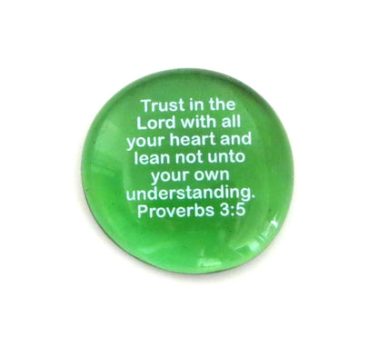 Scripture Glass Stone: Trust in the Lord.. Proverbs 3:5 | 2FruitBearers