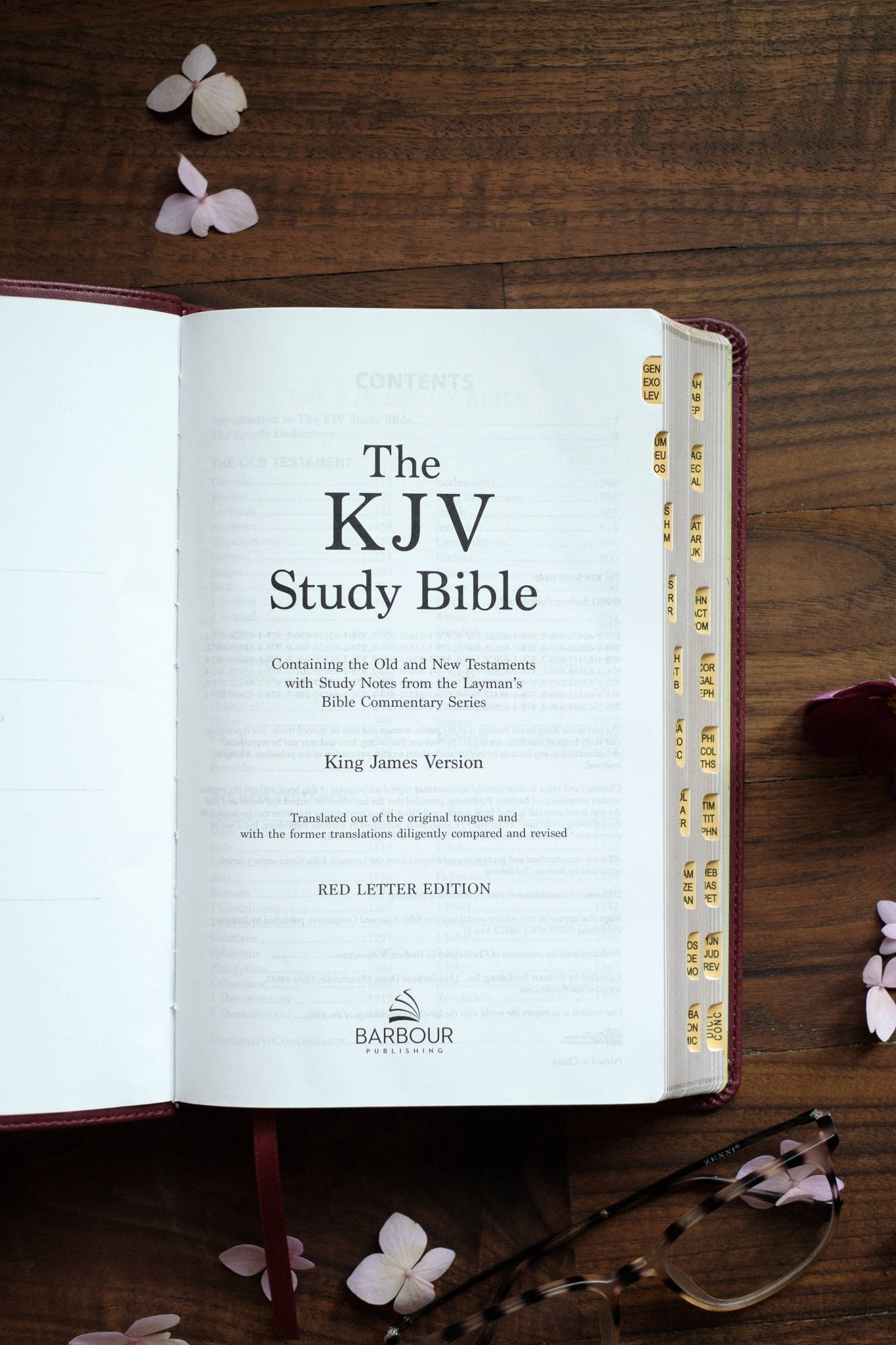 The KJV Study Bible, Indexed (Crimson Bouquet) | 2FruitBearers