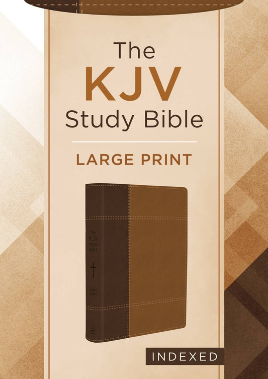 The KJV Study Bible, Large Print (Indexed) [Copper Cross] | 2FruitBearers