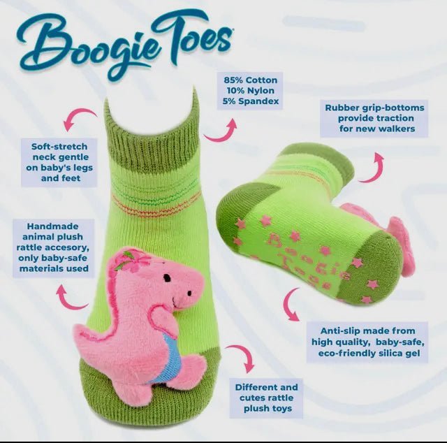 White Furball Cat Boogie Toes Rattle Socks | 2FruitBearers